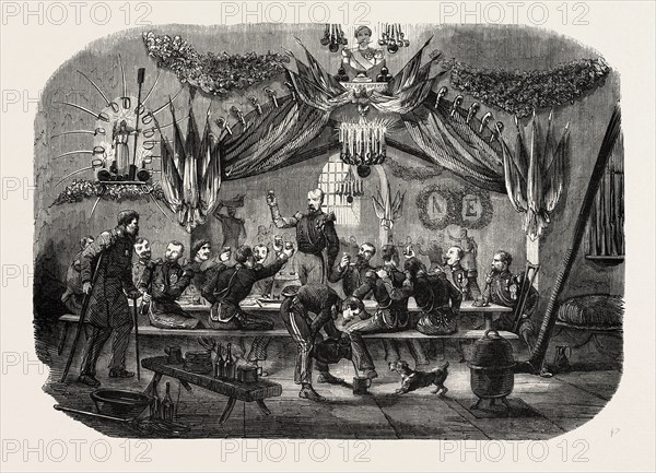 Celebrating the Feast of St. Barbara, Vincennes, 1855. Engraving