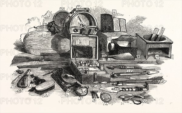 RELICS OF THE FRANKLIN EXPEDITION, DISCOVERED BY CAPTAIN M'CLINTOCK. A British voyage of Arctic exploration led by Captain Sir John Franklin that departed England in 1845.