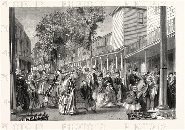 THE PROMENADE ON THE PANTILES, TUNBRIDGE WELLS, KENT, UK, 1864