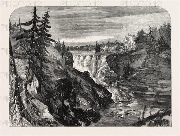 THE CANADIAN RED RIVER EXPLORING EXPEDITION: KAKABIKA (OR GRAND) FALLS, KAMINITIQUIA RIVER, LAKE SUPERIOR, 1858
