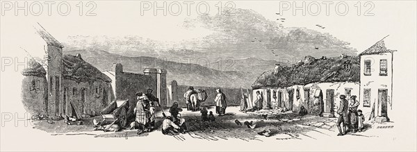 OLD CHAPEL ROAD, DUNGARVAN, A SCENE OF THE LATE FOOD RIOTS, 1846