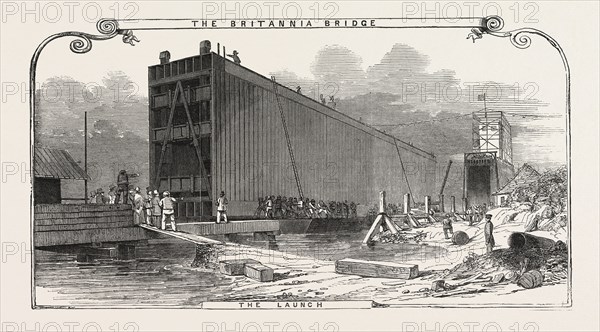 THE BRITANNIA BRIDGE: THE LAUNCH, 1849