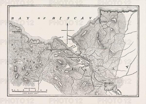 PLAN OF BILBAO AND SOMORROSTRO, 1874