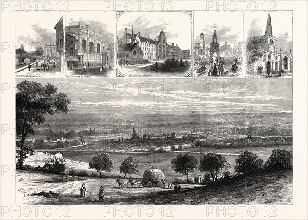 BEDFORD, THE MEETING PLACE OF THE ROYAL AGRICULTURAL SOCIETY, 1874