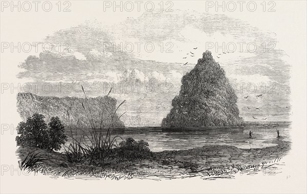 AN EXPLORING PARTY ON THE WEST COAST OF NEW ZEALAND: MOUTH OF THE WANGANUI RIVER, 1865