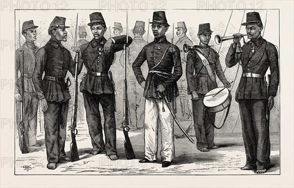 THE DUTCH WAR IN SUMATRA: MALAY SOLDIERS UNDER THE DUTCH AT SUMATRA, 1873