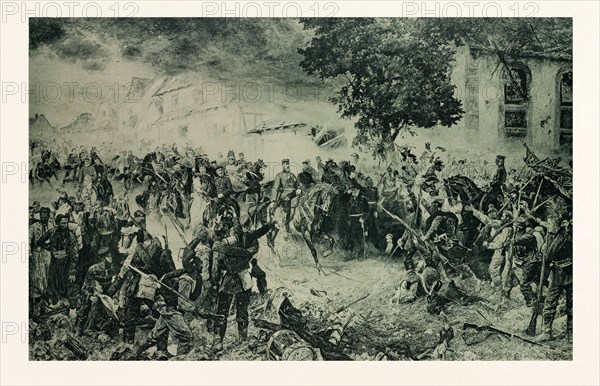 THE TROOPS OF THE 3RD ARMY GREET THE VICTOR OF WOERTH AS HE PASSES THROUGH FROSCHWEILER ON THE EVENING OF THE 6TH OF AUGUST. The Franco-Prussian War or Franco-German War, often referred to in France as the War of 1870
