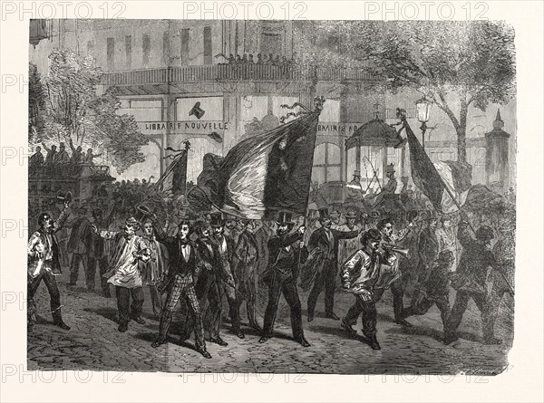 Franco-Prussian War: Parisian rally for war, France