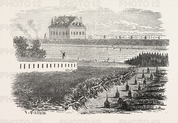 Franco-Prussian War: Obstruction of individual gates of the city walls by Futzangeln, barbed wire and barricades