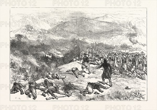 BATTLE OF KNIEJESEVACZ: THE FIRST BRIGADE OF INFANTRY, UNDER HAFIZ PASHA, ATTACKING THE SERBIANS IN A WOOD