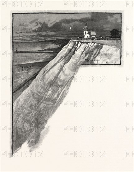 THE GODERICH LIGHTHOUSE, CANADA, NINETEENTH CENTURY ENGRAVING