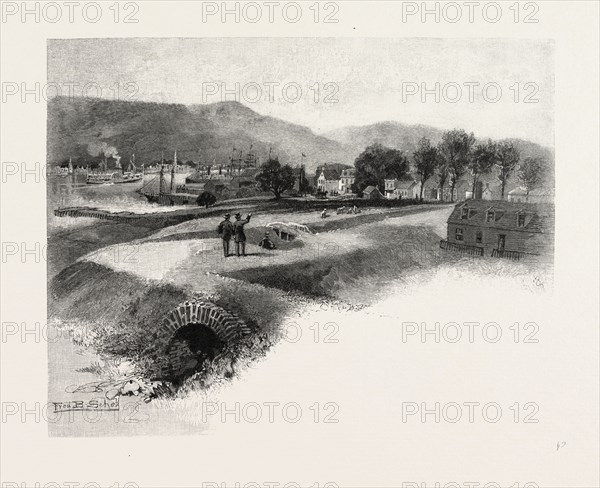 NOVA SCOTIA, ANNAPOLIS, FROM THE OLD FORT, CANADA, NINETEENTH CENTURY ENGRAVING