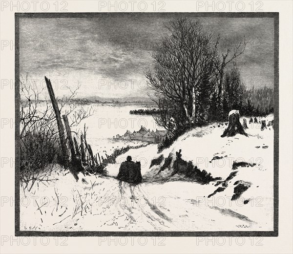 ON THE UPPER ST. MAURICE, CANADA, NINETEENTH CENTURY ENGRAVING