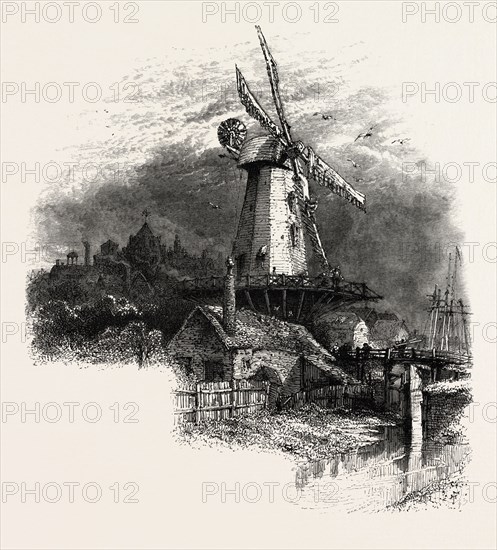 THE OLD WINDMILL AT RYE, KENT, UK, britain, british, europe, united kingdom, great britain, european