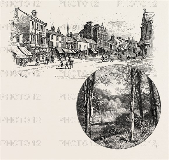 CHESTER-LE-STREET (TOP); DISTANT VIEW OF LAMBTON CASTLE (BOTTOM). Chester-le-Street is a town in County Durham, England. Its history goes back to Roman times when it was called Concangis. Lambton Castle, located in County Durham, England, between sunderland and Chester-le-Street, is a stately home, the ancestral seat of the Lambton family, the Earls of Durham. UK