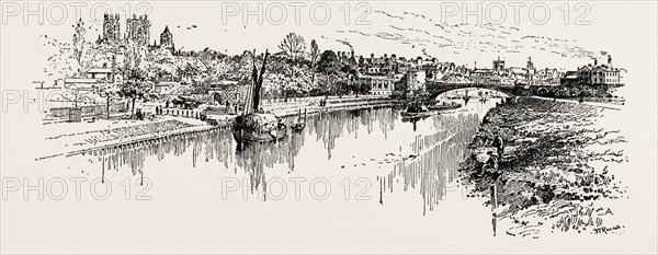 THE OUSE AT YORK, UK. The River Ouse is a river in North Yorkshire, England.