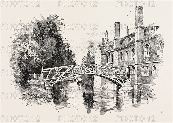 QUEEN'S BRIDGE, CAMBRIDGE, UK. A university town and the administrative centre of the county of Cambridgeshire, England. It lies in East Anglia, on the River Cam.