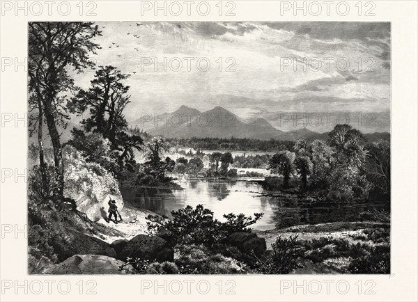 THE MISSISQUOI AT SHELDON SPRINGS. Thomas Moran (February 12, 1837 â€ì August 25, 1926) from Bolton, England was an American painter and printmaker of the Hudson River School in New York whose work often featured the Rocky Mountains.USA. Missisquoi River is a tributary of Lake Champlain, approximately 80 mi (130 km) long, in northern Vermont in the United States and southern Quebec in Canada.