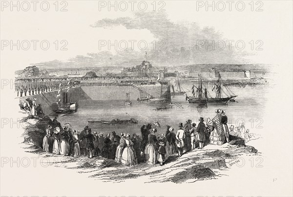 HER MAJESTY QUEEN VICTORIA LANDING AT VICTORIA PIER, JERSEY, 1846