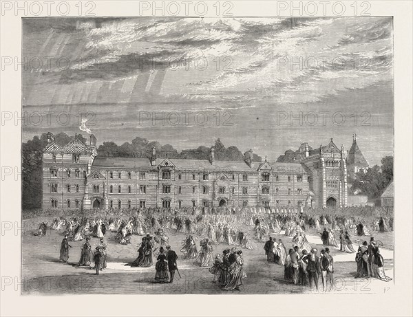 THE OPENING OF KEBLE COLLEGE, OXFORD UNIVERSITY, OXFORD, UK, 1870