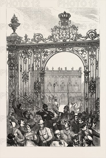 FRANCO-PRUSSIAN WAR: SCENE AT NANCY: THE PRUSSIANS AND THE POPULACE, FRANCE, 1870