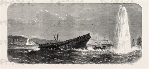EXPERIMENTS WITH TORPEDOES IN MEDWAY, UK: BLOWING UP OF THE TERPSICHORE, EXPLOSION OF ONE OF THE OTHER TORPEDOES, 1865