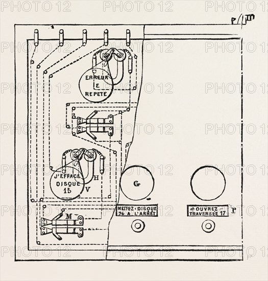 RAILWAY APPARATUS AT THE PARIS ELECTRICAL EXHIBITION: Annunciator Apparatus, FRANCE, 1882