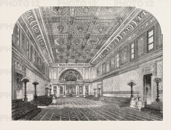 THE NEW STATE BALLROOM, BUCKINGHAM PALACE, LONDON, UK, 1856