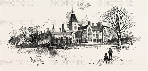 HEMSTED PARK, GOLDEN WEDDING OF LORD AND LADY CRANBROOK AT HEMSTED PARK, KENT, UK, britain, united kingdom, u.k., great britain, 1888 engraving