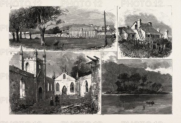 PORT ARTHUR TASMANIA AUSTRALIA, 1888 engraving