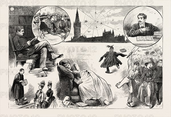 The Glasgow university extension scheme, Engraving 1890, UK, Britain, British, united kingdom, great britain, europe, european