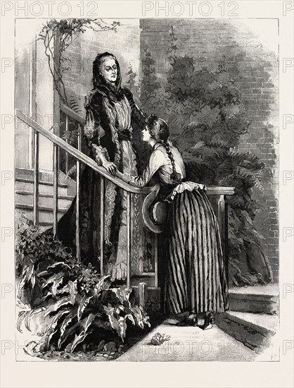 DRAWN BY PERCY MACQUOID, AUNT CHARLOTTE AND MILDRED, engraving 1890