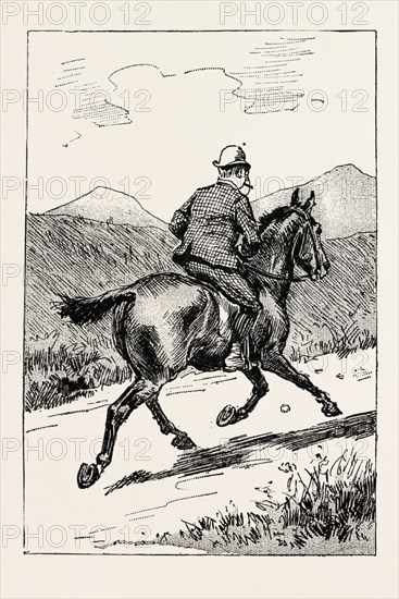 A MORNING RIDE IN ATHENS, GREECE, And for a few miles trotted merrily along the high road, turning neither to right nor left, engraving 1890