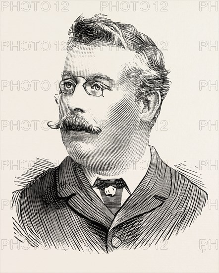 THE IMPERIAL INSTITUTE, LONDON, SIR SOMERS VINE, F.R.G.S., F.S.S., Assistant Secretary., engraving 1890, UK, U.K., Britain, British, Europe, United Kingdom, Great Britain, European