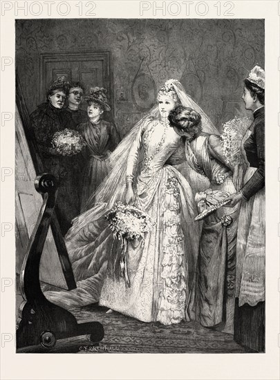 THE SUPREME MOMENT, engraving 1890, engraved image, history, arkheia, illustrative technique, engravement, engraving, victorian, Arts, Culture, 19th Century Style, Retro Styled, Vintage, retro, nineteenth century engraving, historic art