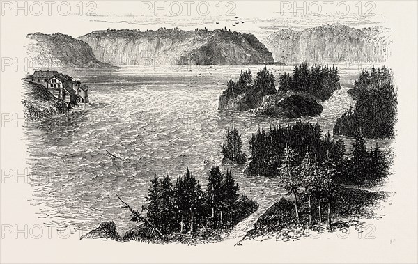 ST. JOHN'S RIVER, FRONTIERS OF NEW BRUNSWICK AND MAINE, NORTH AMERICA, US, USA, 1870s engraving