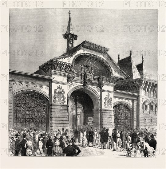 THE SWISS PAVILION IN THE INTERNATIONAL STREET, WAITING TO HEAR THE CLOCK STRIKE, the Paris exhibition, France