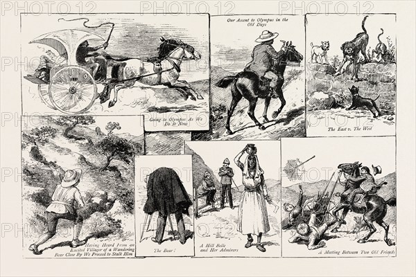 UP THE HIMALAYAS, engraving 1884