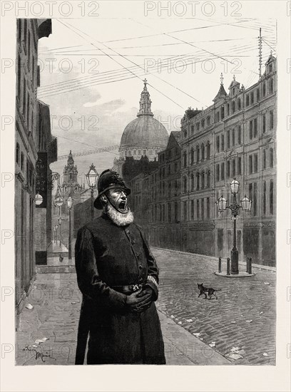 SUNDAY IN LONDON, engraving 1884, UK, britain, british, europe, united kingdom, great britain, european