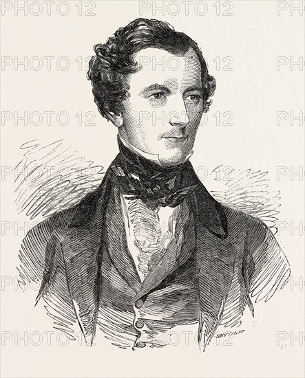 MR. PETO, M.P. FOR NORWICH; SECONDER OF THE HOUSE OF COMMONS ADDRESS TO THE THRONE, 1851 engraving