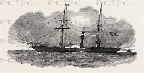 THE PRINCE, ROYAL MAIL STEAMER FOR DENMARK, 1851 engraving