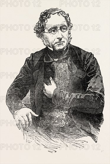 SIR HENRY THOMAS DE LA BECHE, C.D., F.R.S., F.G.S., F.L.S.; English geologist and palaeontologist who helped pioneer early geological survey methods, 1851 engraving