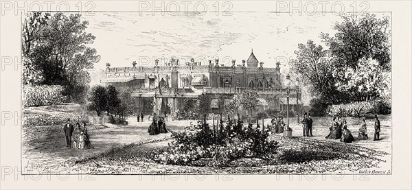 THE DUKE OF EDINBURGH IN THE CRIMEA: THE EMPEROR'S COUNTRY SEAT AT LIVADIA (RESIDENCE OF THE PRINCE DURING HIS VISIT), UKRAINE, 1873 engraving