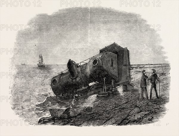 THE RAILWAY ACCIDENT AT GRANTON, NEAR EDINBURGH, SCOTLAND, GREAT BRITAIN, UK, 1860 engraving