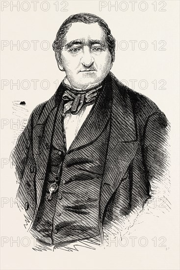 EDMUND BUCKLEY, ESQ., OF MANCHESTER, UK, 1860 engraving