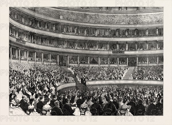 THE ROYAL ALBERT HALL ON A STATE OCCASION, LONDON, UK