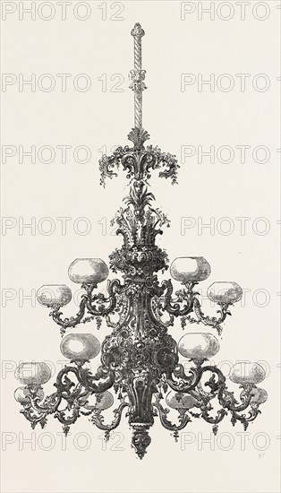 CHANDELIER, BY CORNELIUS AND CO., OF NEW YORK, UNITED STATES OF AMERICA