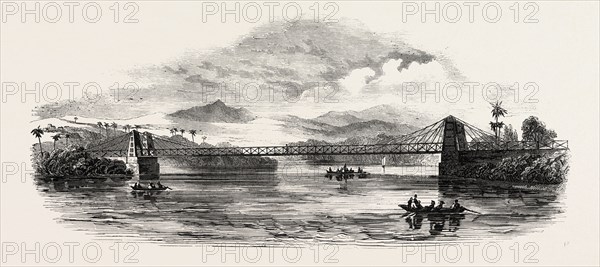 IRON BRIDGE BUILT ACROSS THE MARTHA BRAE RIVER, NEAR FALMOUTH, JAMAICA