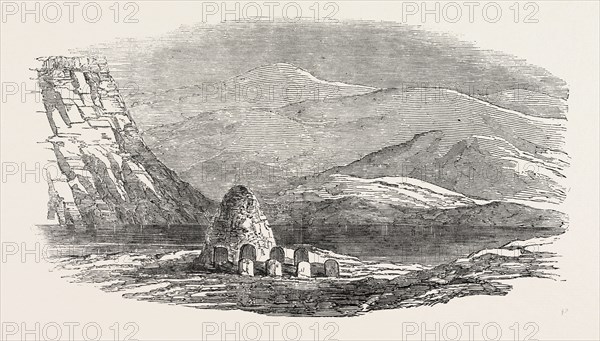 CAPTAIN AUSTIN'S ARCTIC EXPEDITION: CAIRN LEFT BY THE "NORTH STAR," AND FOUR GRAVES IN WOLSTENHOLME SOUND