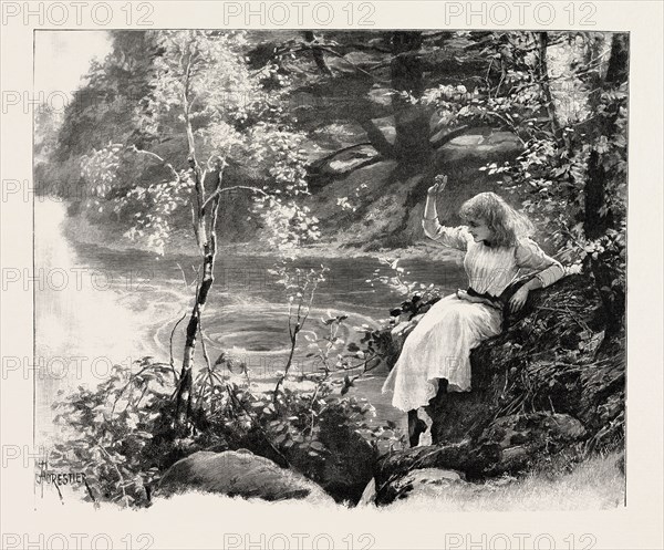 THE NYMPH OF THE EDDY, 1893 engraving
